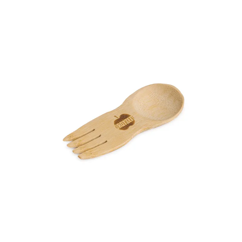 Brotzeit Spork Löffel und Gabel in einem aus Bambus Göffel