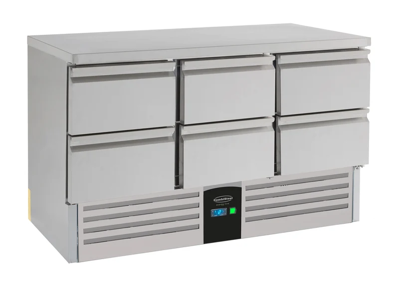 Kühltisch 6 Schubladen Energy Line Ausgestattet Mit Verdampfer - 1368x700x870 mm - 0,235 kW