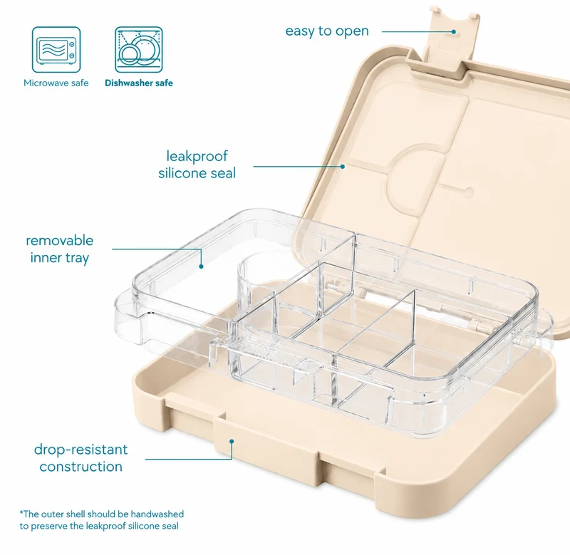 Kinder Brotdose Waldtiere Creme – Bento Box | JENARD®
