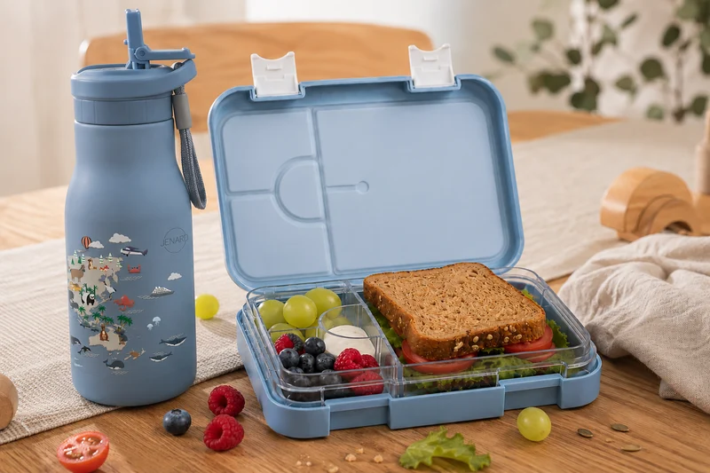 Lunchbox Komplettset mit Rucksack, Brotdose & Trinkflasche