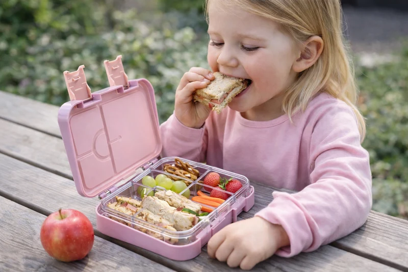 JENARD Brotdose & Trinkflasche Set für Kinder – Rosa | Regenbogen