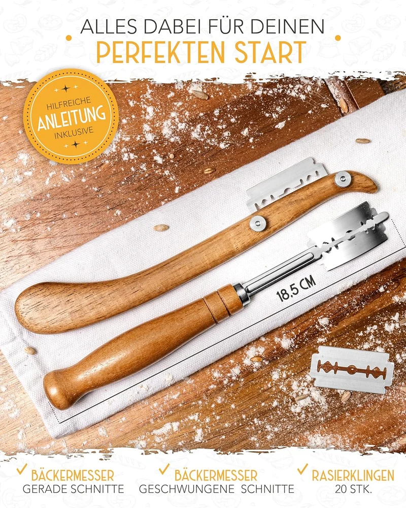 Dänischer Schneebesen & Bäckermesser 2er Set