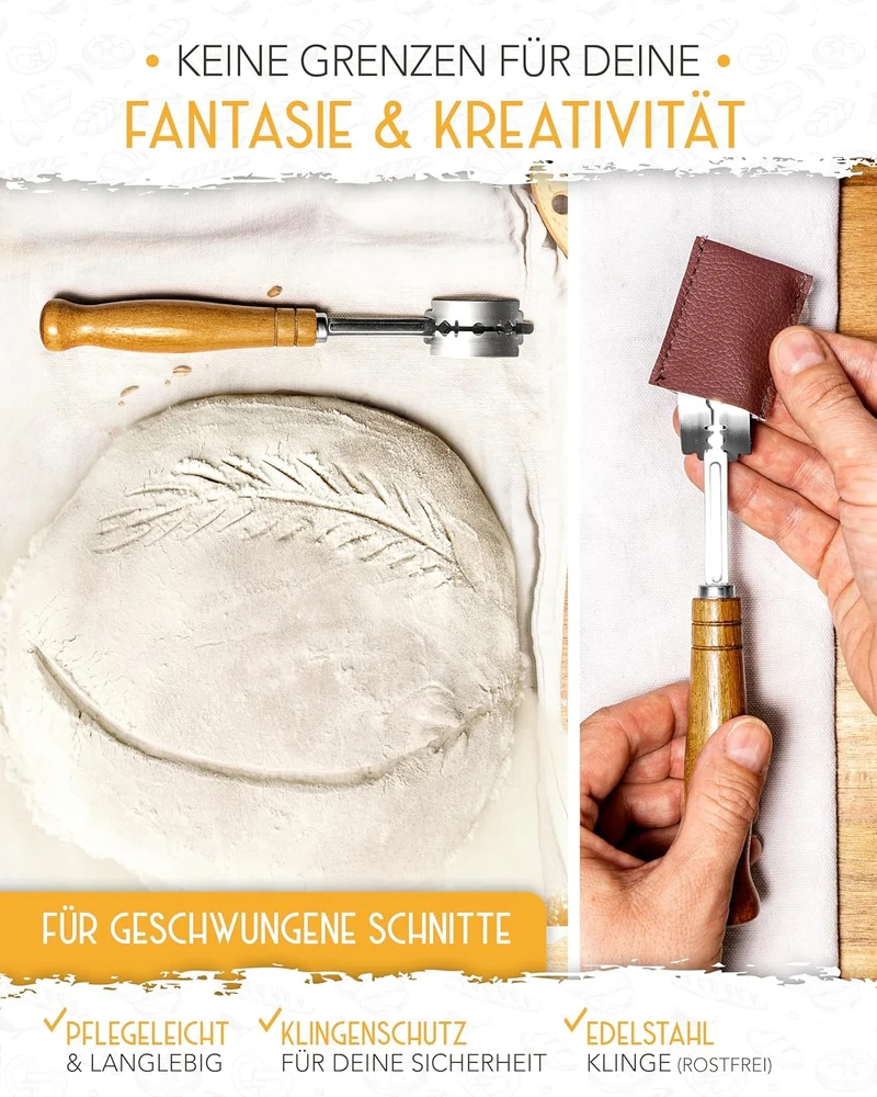 Dänischer Schneebesen & Bäckermesser 2er Set