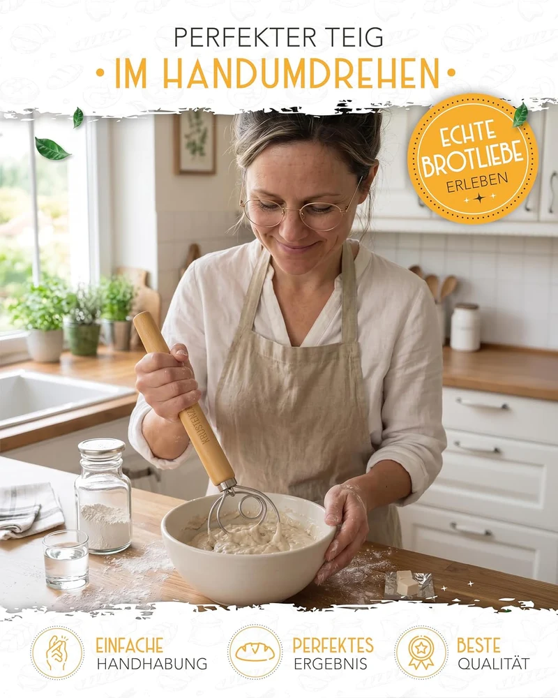 Dänischer Schneebesen & Bäckermesser 2er Set