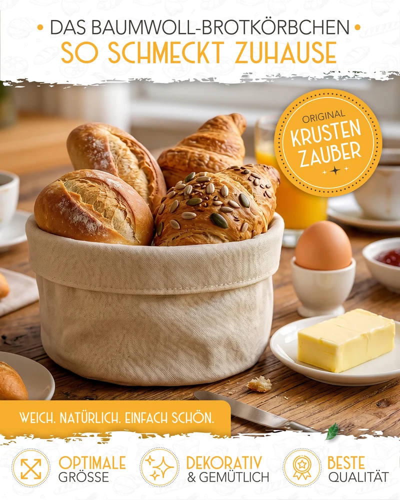 Brotkorb aus 100% Baumwolle