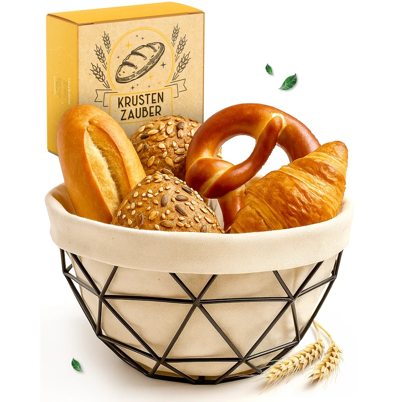 Brotkorb mit Metallgestell