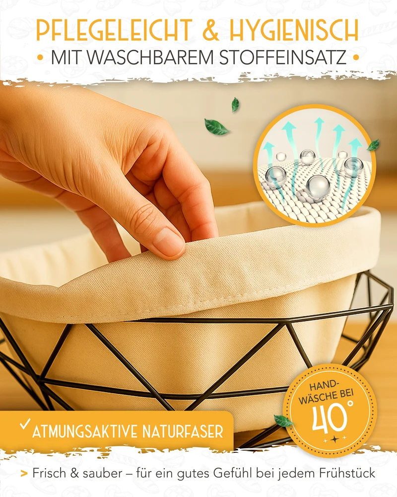 Brotkorb mit Metallgestell