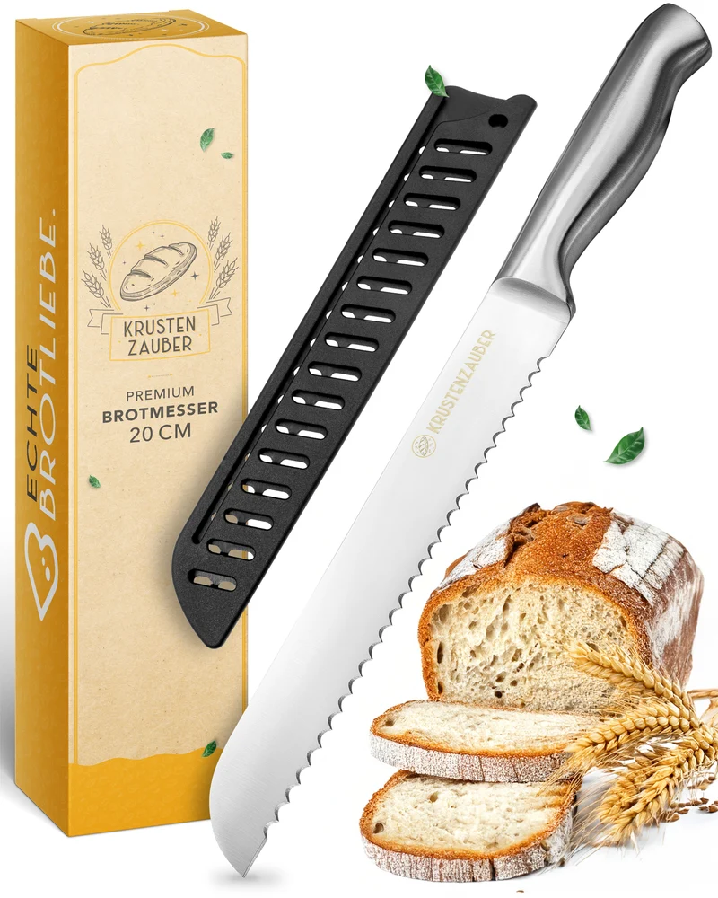 Brotmesser mit Wellenschnitt aus rostfreiem Edelstahl