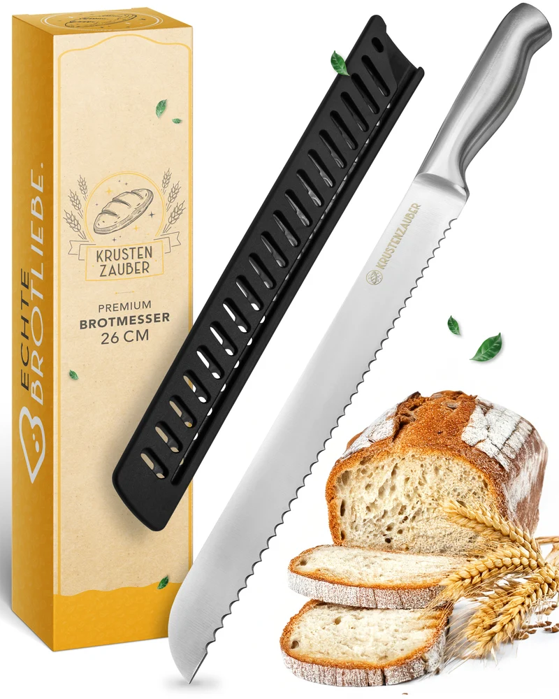 Brotmesser mit Wellenschnitt aus rostfreiem Edelstahl