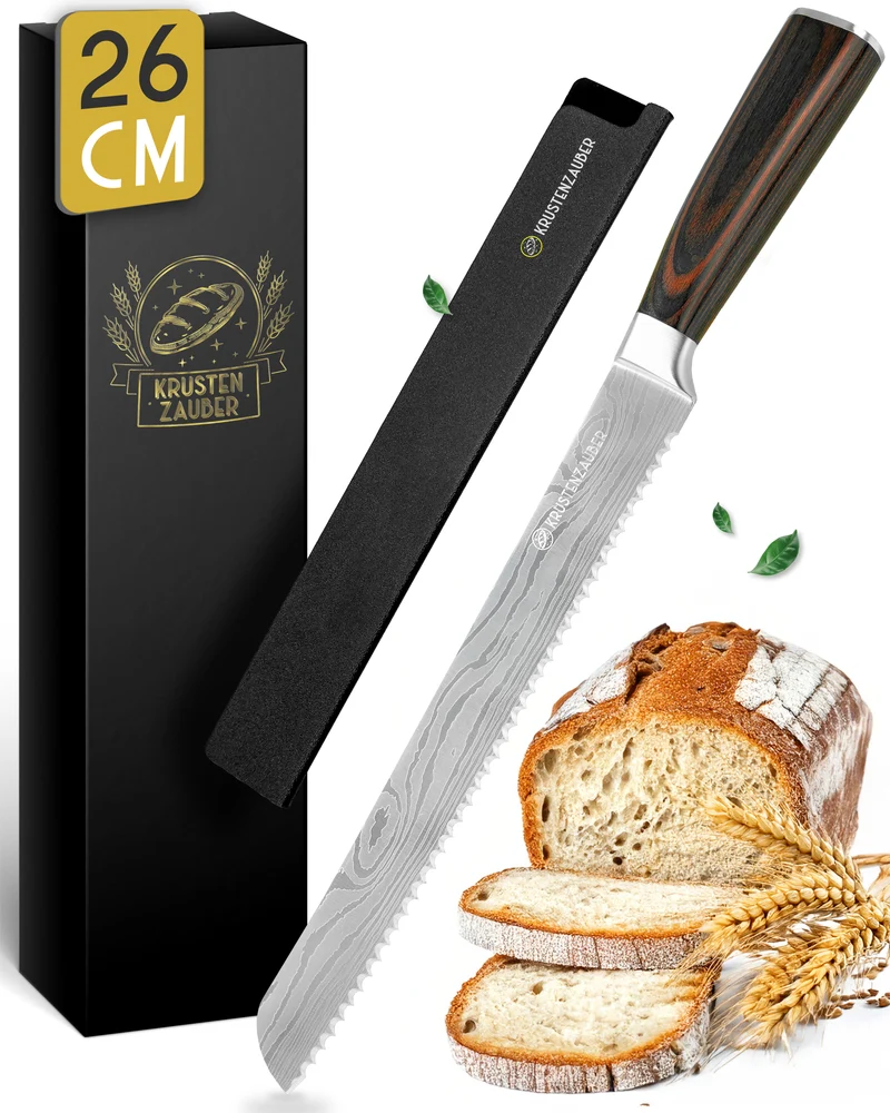 Brotmesser mit Wellenschnitt aus rostfreiem Edelstahl