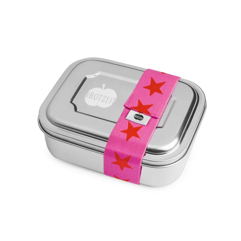 Brotzeit ZWEIER Lunchbox Brotdose Jausenbox mit Unterteilung aus Edelstahl, BPA-frei