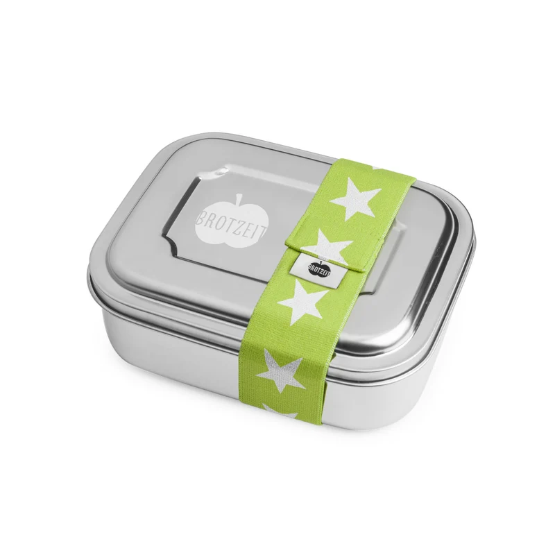 Brotzeit ZWEIER Lunchbox Brotdose Jausenbox mit Unterteilung aus Edelstahl, BPA-frei