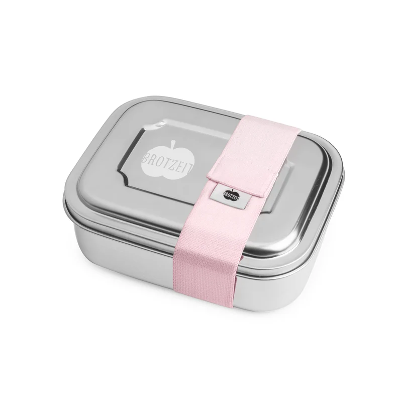Brotzeit ZWEIER Lunchbox Brotdose Jausenbox mit Unterteilung aus Edelstahl, BPA-frei
