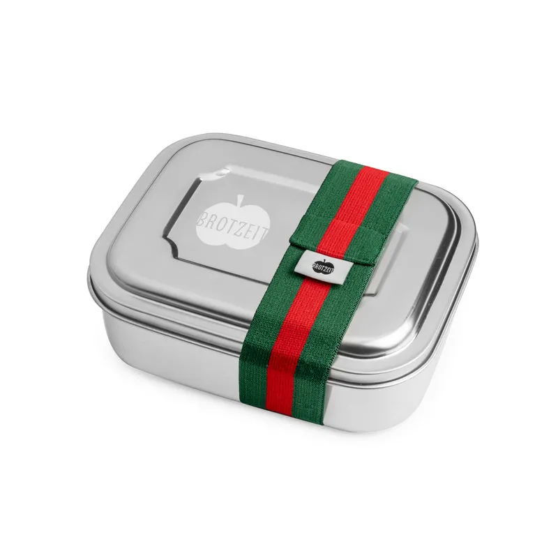 Brotzeit ZWEIER Lunchbox Brotdose Jausenbox mit Unterteilung aus Edelstahl, BPA-frei