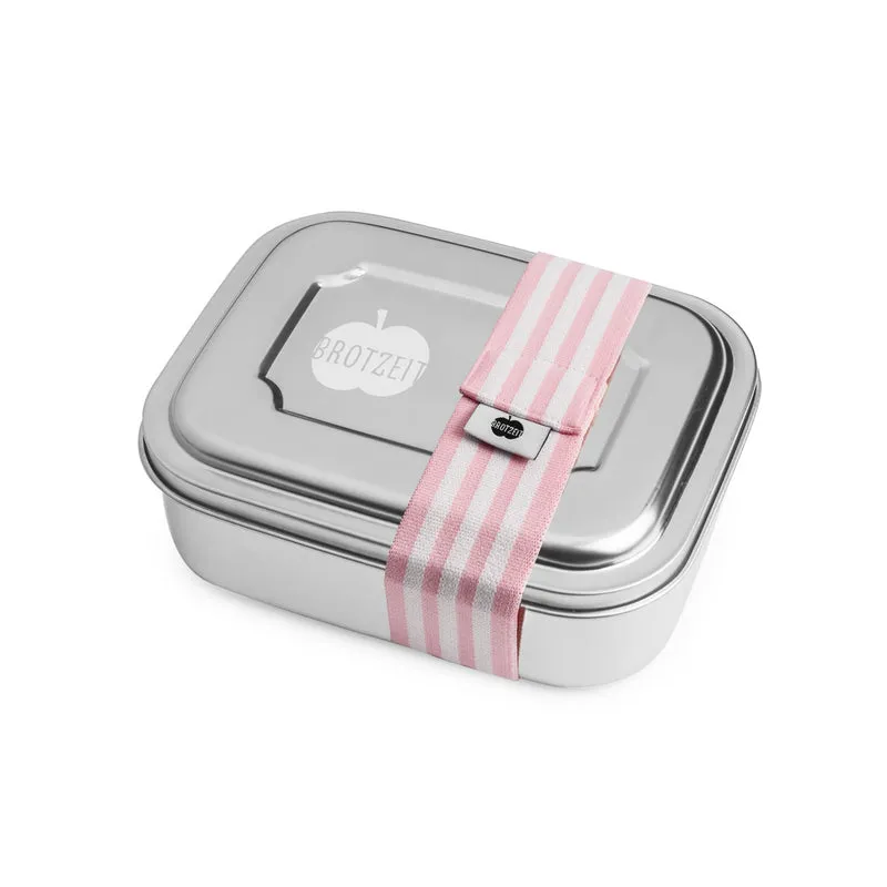 Brotzeit ZWEIER Lunchbox Brotdose Jausenbox mit Unterteilung aus Edelstahl, BPA-frei