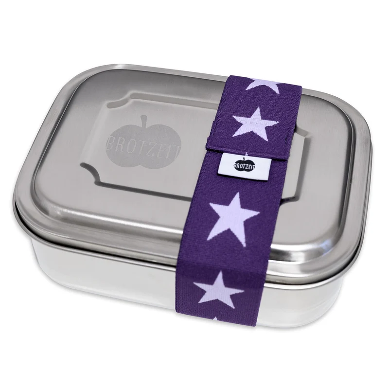 Brotzeit ZWEIER Lunchbox Brotdose Jausenbox mit Unterteilung aus Edelstahl, BPA-frei
