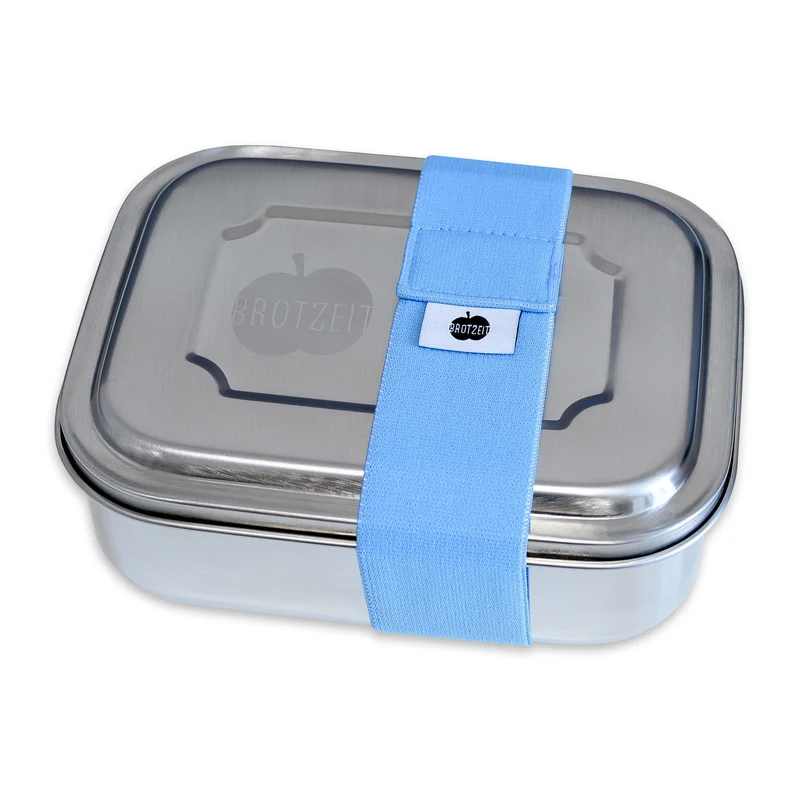 Brotzeit ZWEIER Lunchbox Brotdose Jausenbox mit Unterteilung aus Edelstahl, BPA-frei