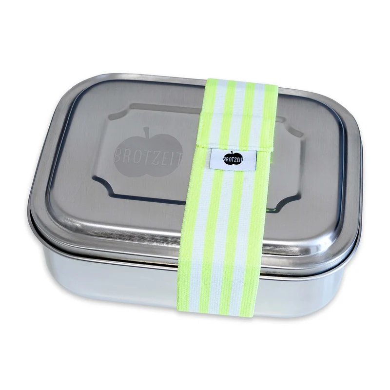 Brotzeit ZWEIER Lunchbox Brotdose Jausenbox mit Unterteilung aus Edelstahl, BPA-frei