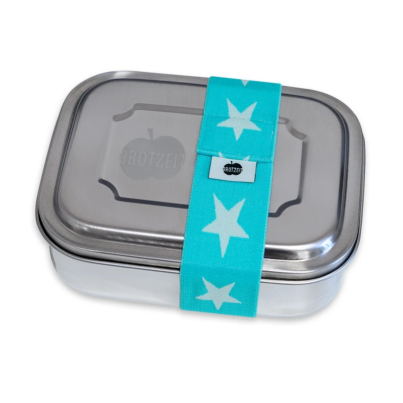 Brotzeit ZWEIER Lunchbox Brotdose Jausenbox mit Unterteilung aus Edelstahl, BPA-frei