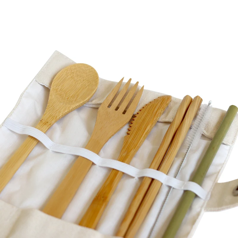 Bambus Picknick und Reise Besteck-Set