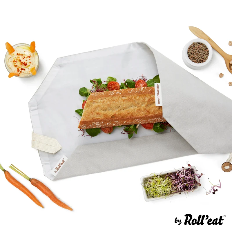 Roll'eat Boc`n`Roll BIO line Sandwich Wrap waschbarer Snackbag Brotbeutel