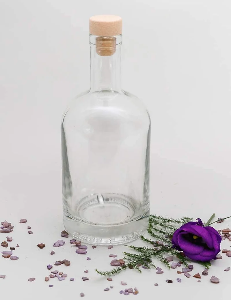 10 Glasflaschen 500ml – Likörflaschen, Schnapsflaschen 0,5 Liter zum Befüllen – Saftflaschen für Geschenke mit Kunststoffkorken Nokturne