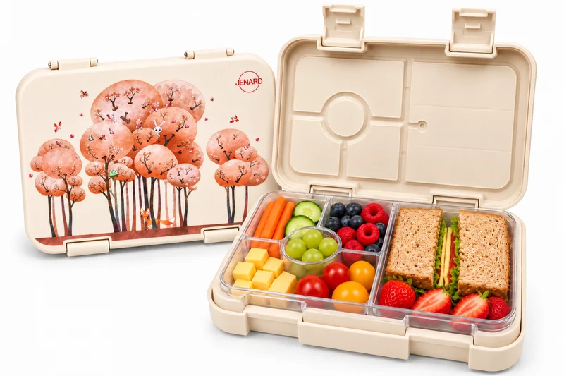 Kinder Brotdose Waldtiere Creme – Bento Box | JENARD®