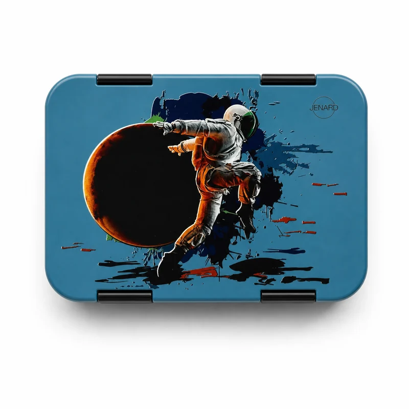 Kinder Brotdose mit Fächern – Astronaut Blau | JENARD®