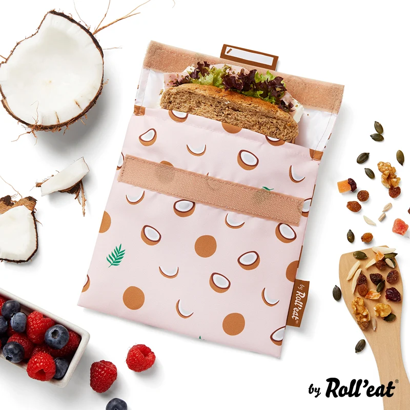 Roll'eat Snack'n'go FRUITS Lunchbag waschbarer Snackbag Brotbeutel