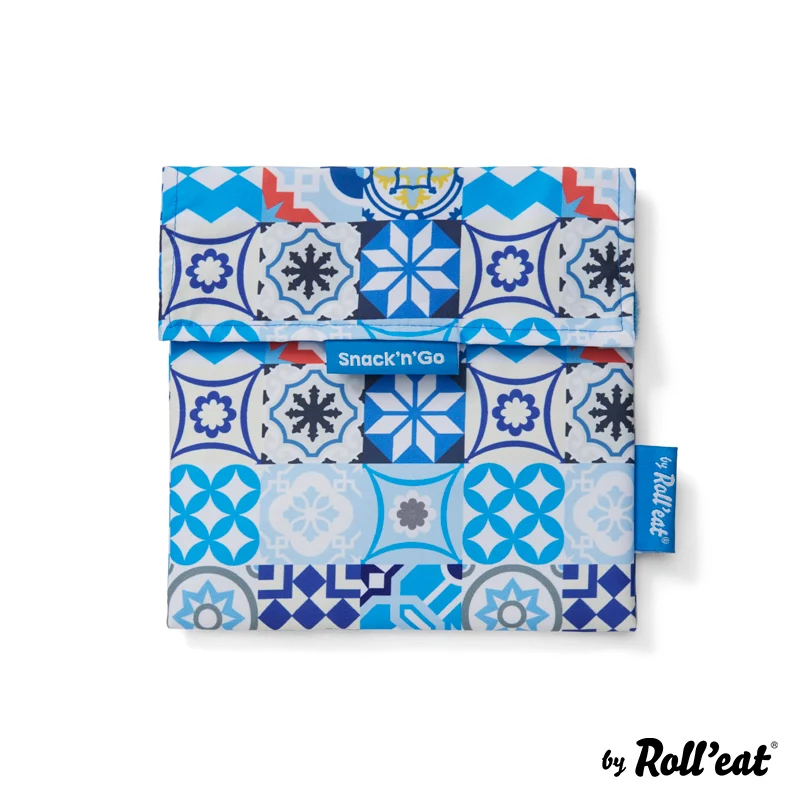 Roll'eat Snack'n'go Patchwork Lunchbag waschbarer Snackbag Brotbeutel