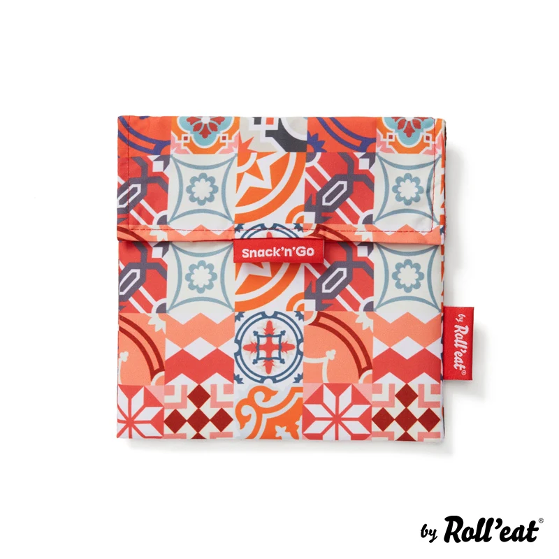 Roll'eat Snack'n'go Patchwork Lunchbag waschbarer Snackbag Brotbeutel