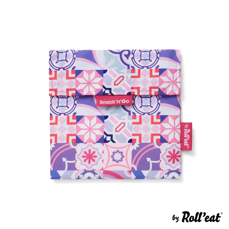 Roll'eat Snack'n'go Patchwork Lunchbag waschbarer Snackbag Brotbeutel