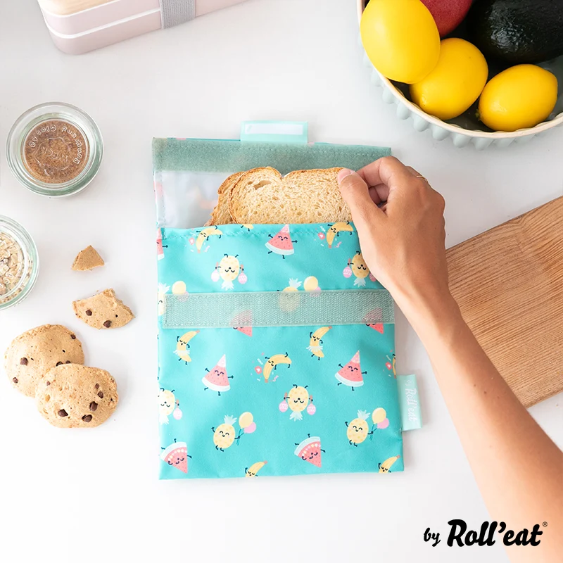Roll'eat Snack'n'go Mr. WONDERFUL Lunchbag waschbarer Snackbag Brotbeutel