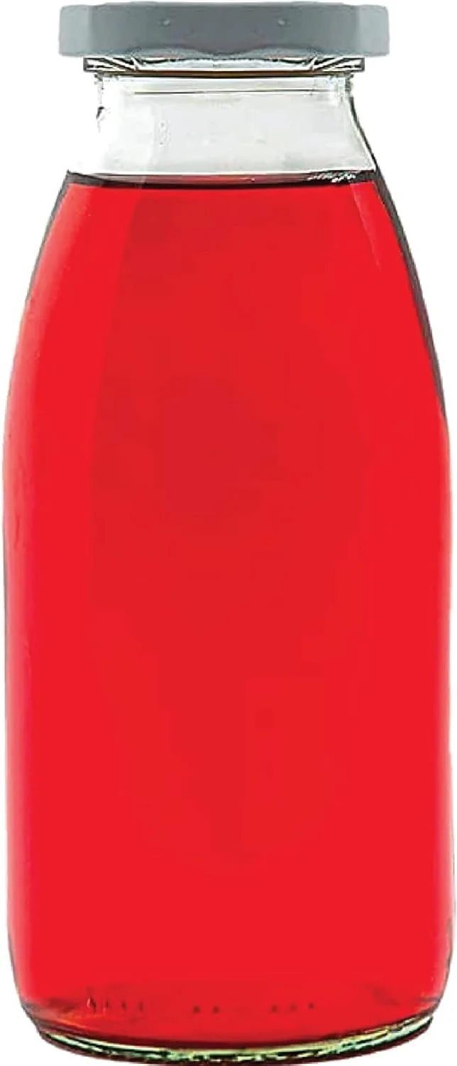 24 x 250 ml Leere Glasflaschen MIL Milchflaschen kleine Saftflasche mit Schraubverschluss 0,25 Liter l von slkfactory (24 Stück)