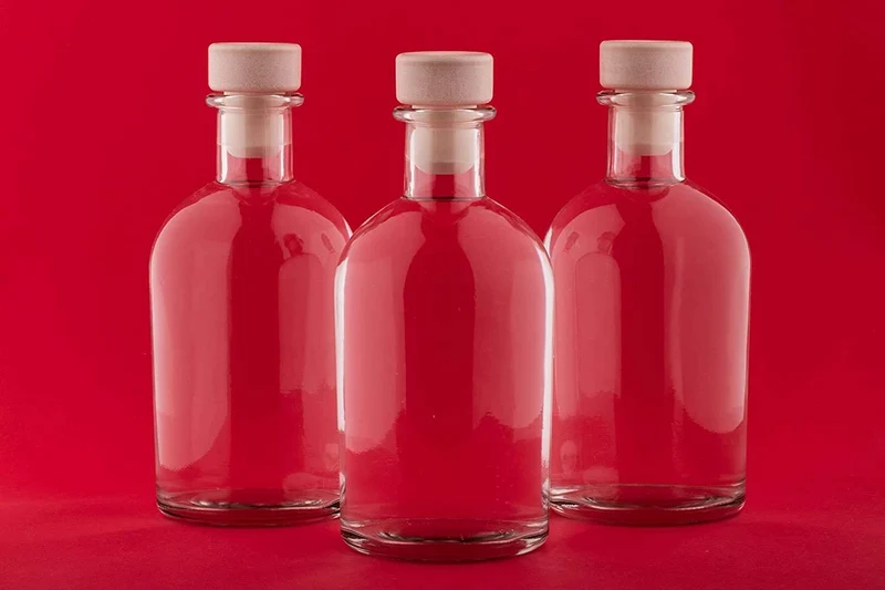 casavetro 12 x Glasflaschen 250ml Leere Likörflaschen 250 ml Apothekerflasche 0,25l mit Griffkorken zum Befüllen Kleine Glas Flasche Korken Likör Öl Essig Geschenk Weihnachten