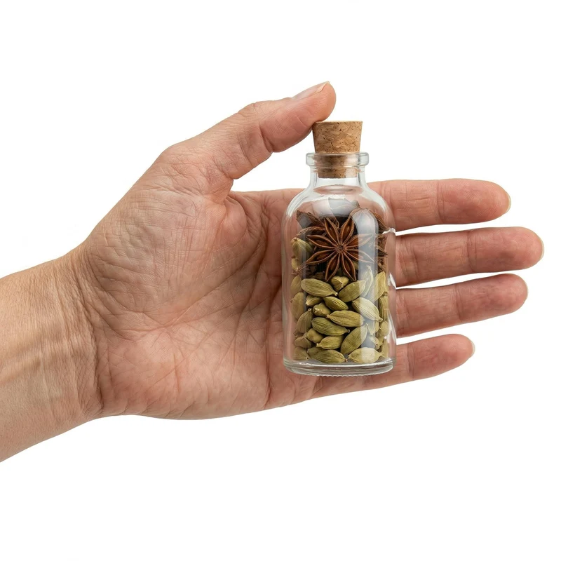 Casavetro 35 x 50 ml kleine Glas-Fläschchen mit Kork Deckel Glasflaschen für Hochzeit Geschenke set Gastgeschenke (35 Stück- inkl.alles)
