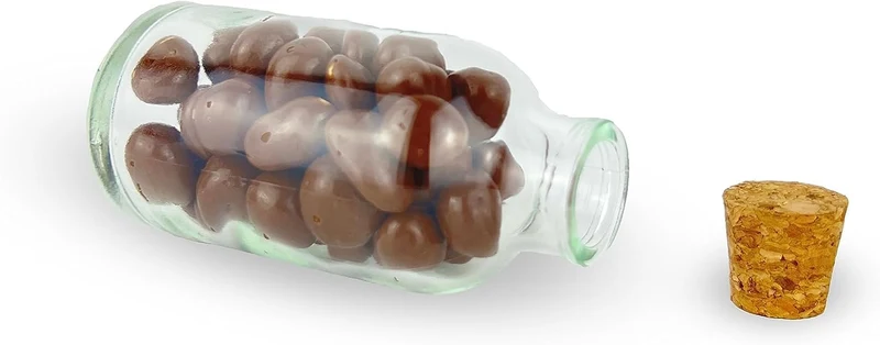 casavetro 25 Glasflaschen 100ml mit Korken – Kleine Flaschen zum Befüllen klar & leer – Likörflaschen Mini Glasfläschchen 100 ml für Deko Gastgeschenke DIY