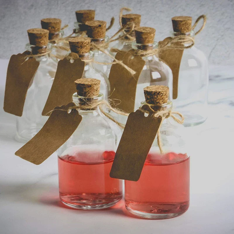 Casavetro 12 x 50 ml kleine Glas-Fläschchen mit Kork Deckel Glasflaschen für Hochzeit Geschenke set Gastgeschenke (12 Stück- inkl.alles)