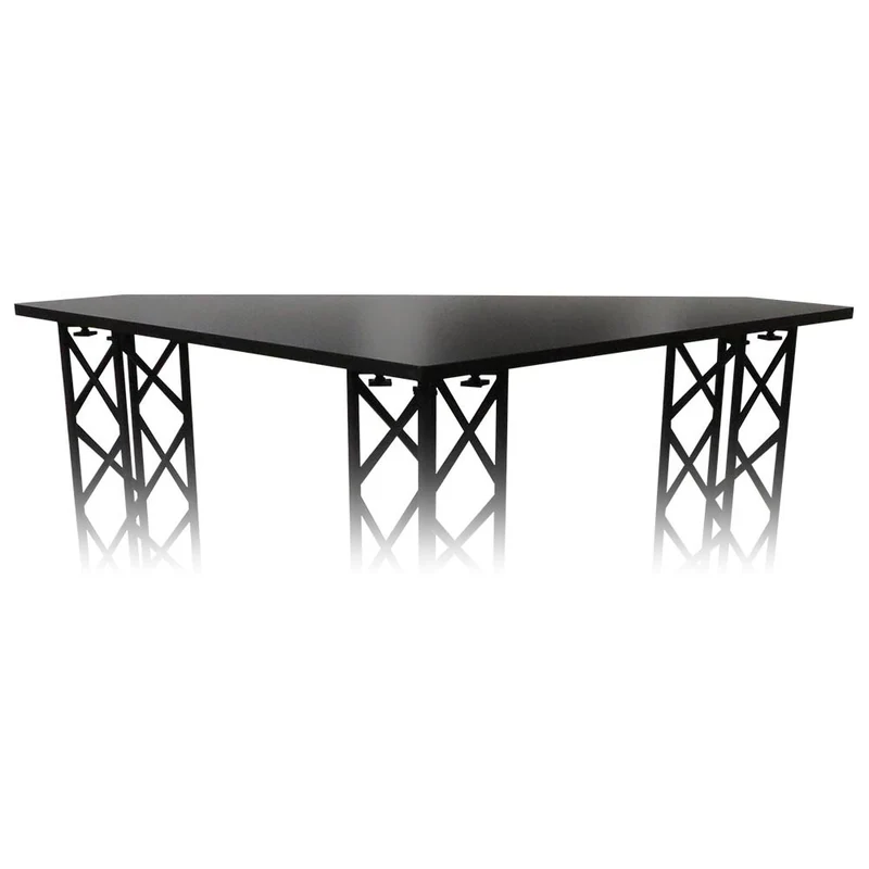 CROWN TRUSS Tischplatte für dreieckige Messetheken 95 x 95 cm – Schwarz oder Weiß