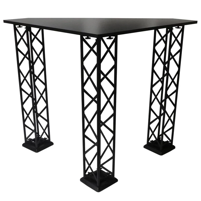 CROWN TRUSS Tischplatte für dreieckige Messetheken 95 x 95 cm – Schwarz oder Weiß