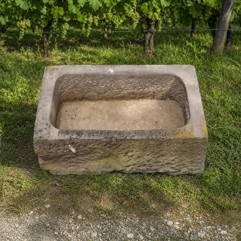 Natursteinbecken aus Sandstein 78 x 53 x 29