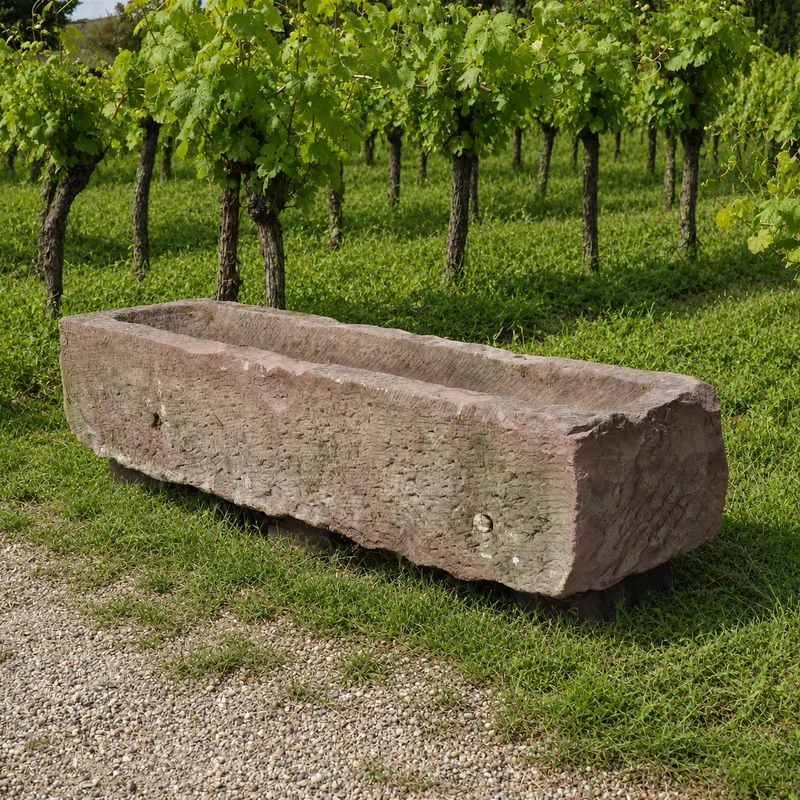 nostalgischer Bauerntrog aus Sandstein 147 x 39 x 30