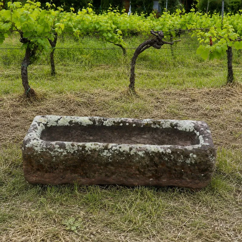 Antiker Sandsteintrog als Pflanzgefäß 99 x 32 x 25cm
