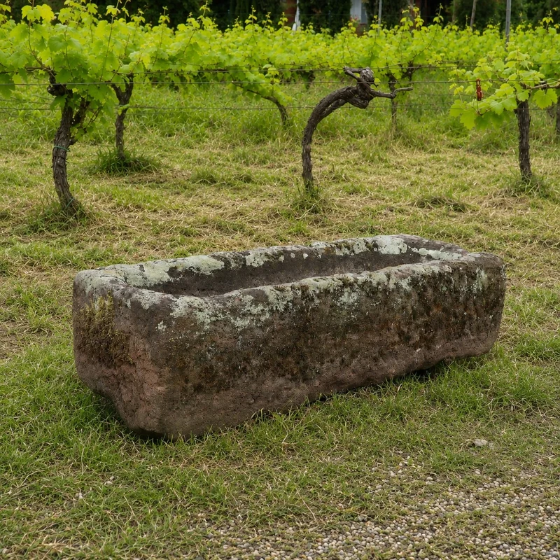 Antiker Sandsteintrog als Pflanzgefäß 99 x 32 x 25cm