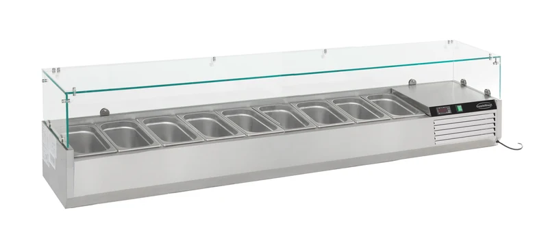 Aufsatzvitrine 1/3 GN X 9 - 2000x395x435 mm - 0,34 kW