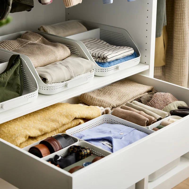 Kleiderschrank Organizer 2er Set Korb L | WOP