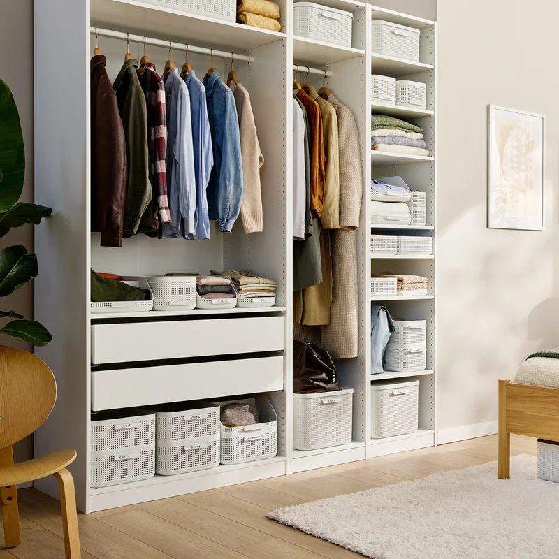 Kleiderschrank Organizer 2er Set Korb L | WOP
