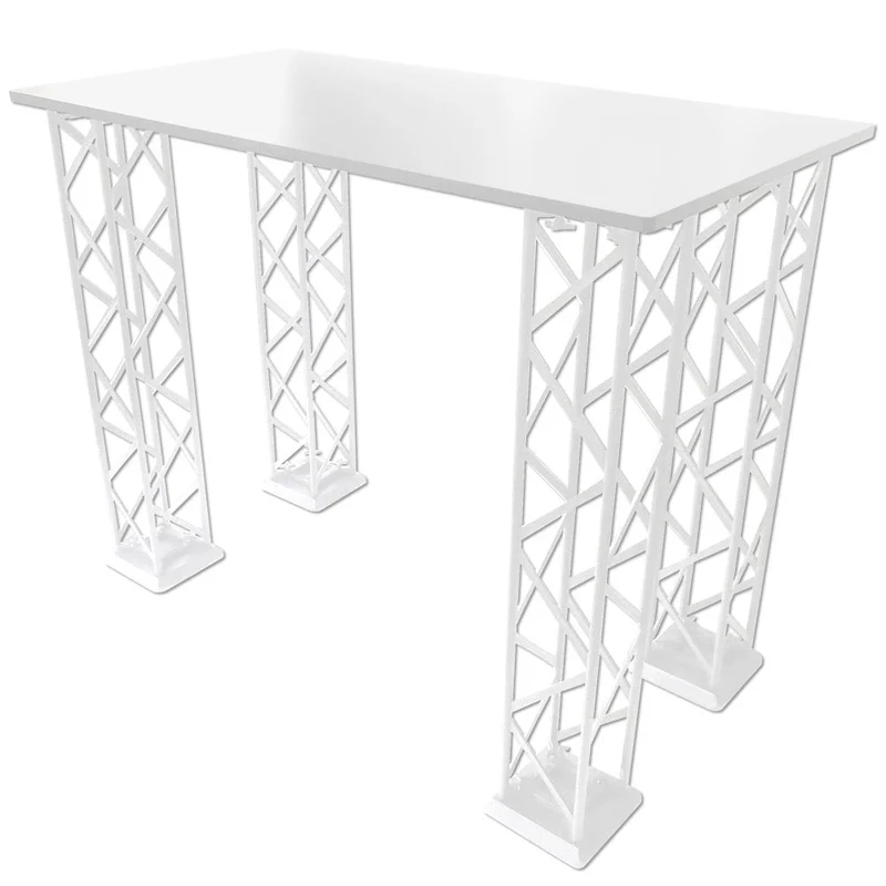 CROWN TRUSS Tischplatte für große Messetheken 125x65 cm – Schwarz oder Weiß