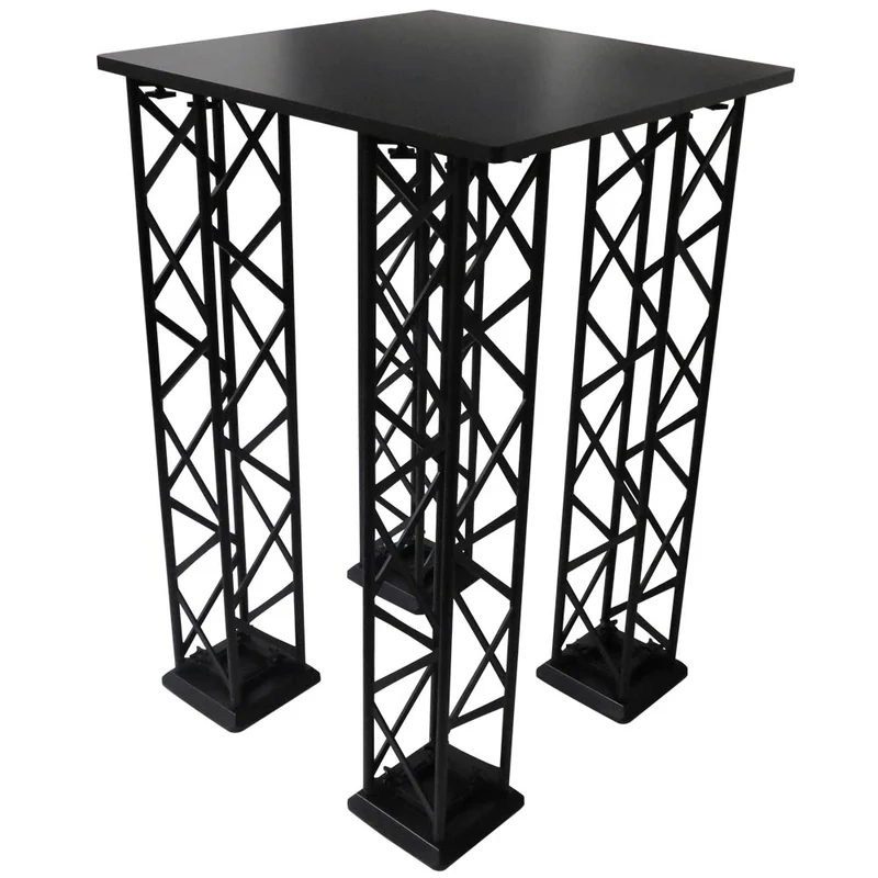CROWN TRUSS Counter Tischplatte Quadrat 65x65 cm – Schwarz oder Weiß – für Traversensysteme 15x15