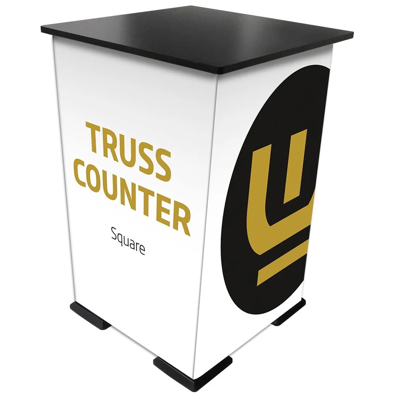 CROWN TRUSS Counter Tischplatte Quadrat 65x65 cm – Schwarz oder Weiß – für Traversensysteme 15x15